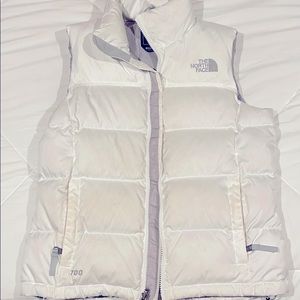 White North Face Vest- excellent condition
